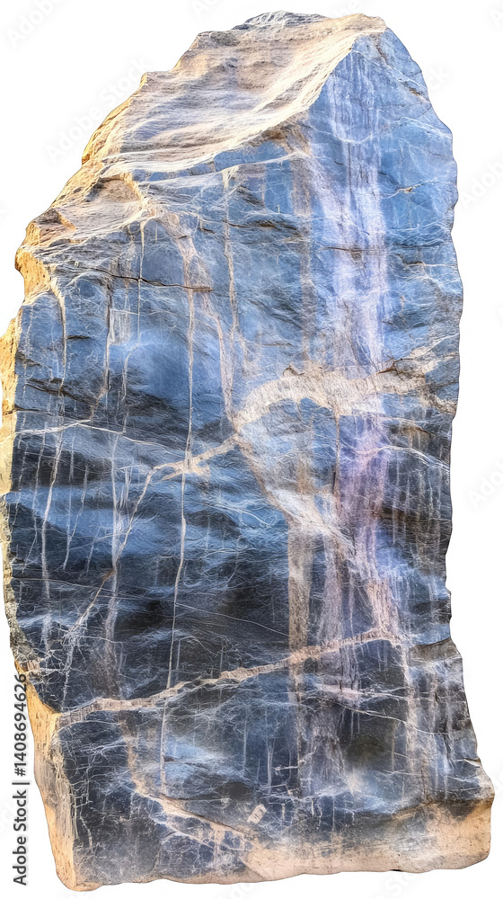 Poster isolated photo of textured rock structure on transparent background