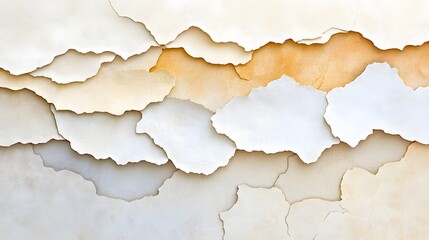 Obraz premium Abstract Cracked Wall Texture Beige White Background