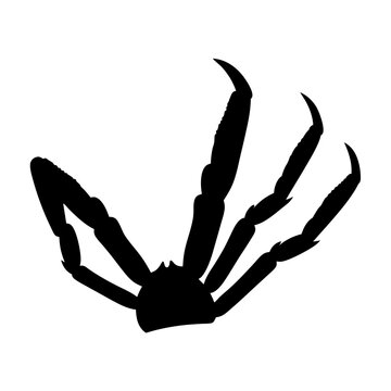 black crab silhouette on white background clip art preview