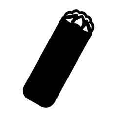 A Delicious Black and White Image of a Burrito Mexican Food