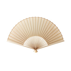 Delicate beige fan icon on a transparent background