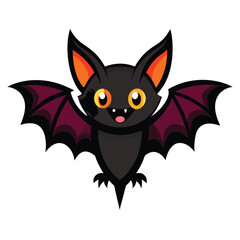 Halloween  three bat isolated  on white background