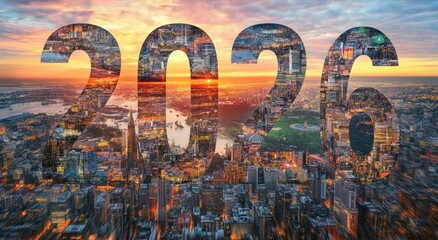 Obraz premium 2026: A Cityscape Vision of the Future