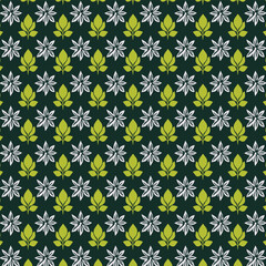 Floral and leaf Seamless pattern for fabric design
