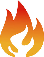 vector image of fire with yellow and red gradient colors as design inspiration for logos or for decoration and ornaments