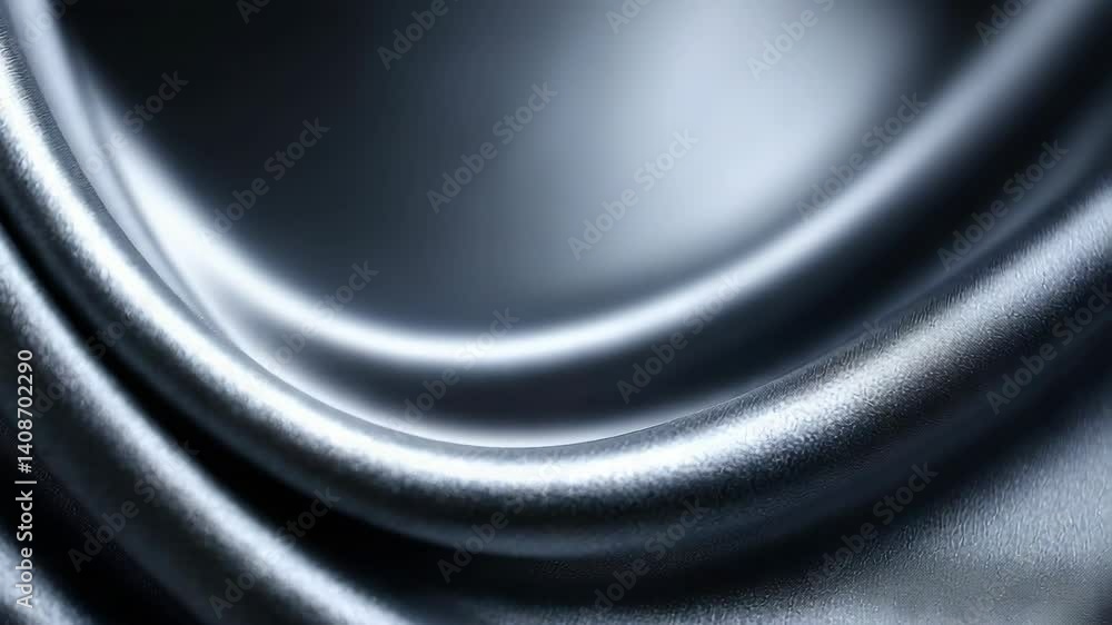 Poster elegant abstract silvery textile background with flowing waves and folds creating dynamic, modern te