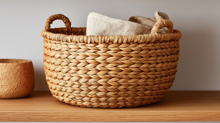 Obraz premium Wicker Baskets: Picnic, Storage, Laundry, and Household Use