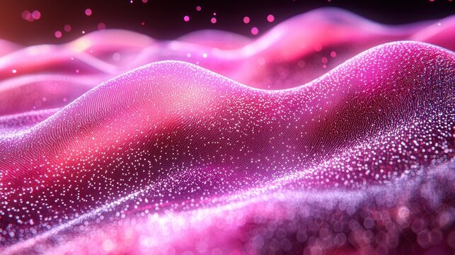Mesmerizing abstract texture with shimmering glitter and vibrant gradient lights creating a captivating ethereal and enchanting visual effect  This digital art background exudes a sense of luxury