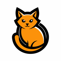 Cat Sticker Logo Cute and Creative Feline Designs for Branding and Decor