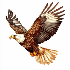 Obraz premium Majestic Eagle in Flight: A Stunning Wildlife Image