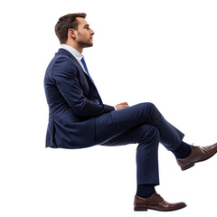 Sitting pose of people transparent background
