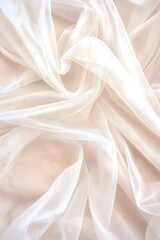 Fototapeta premium Sheer Fabric Drape Closeup