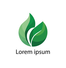 Eco friendly green leaf logo design with nature-inspired symbols for organic and sustainable business branding