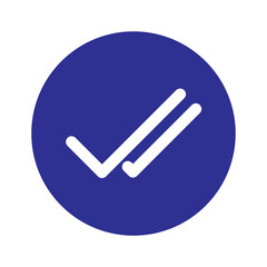 double check mark button sign
