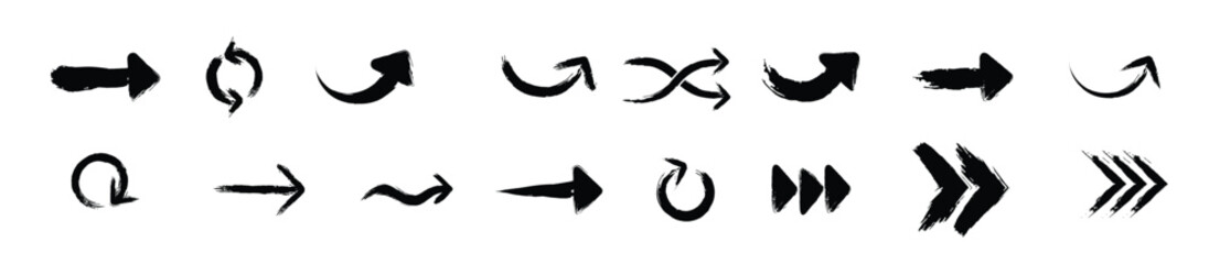 arrow collection in brush stroke style