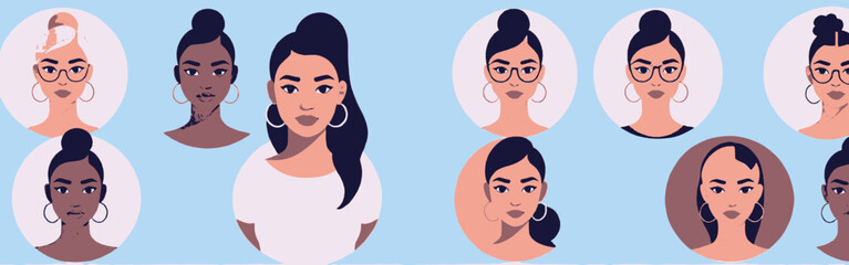diverse_women_in_circles_against_a_blue_background_some_wear_glasses_and_hoop_earrings_stylized_art_illustrating_various_ethnicities_and_hairstyles