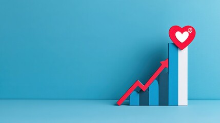 Positive growth and success represented by a rising graph.