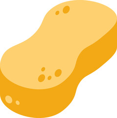 Cleaning Tools Element 2 Stylized yellow cleaning sponge