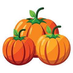 Halloween  three Pumpkin isolated  on white background