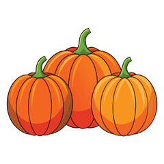 Halloween  three Pumpkin isolated  on white background