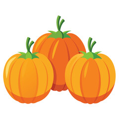 Halloween  three Pumpkin isolated  on white background