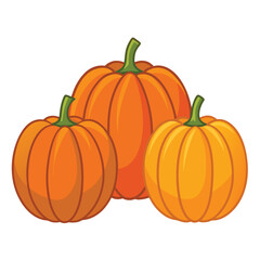 Halloween  three Pumpkin isolated  on white background