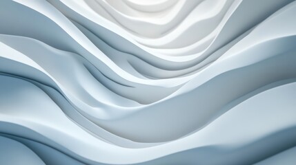 Obraz premium A design of flowing, layered, light-gray, abstract forms.