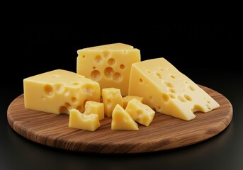 delicious pieces of cheese
