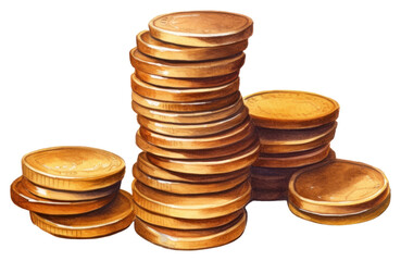 PNG Money coin arrangement investment.