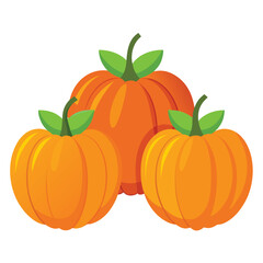 Halloween  three Pumpkin isolated  on white background