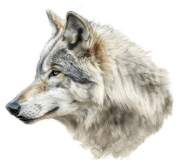 Obraz premium PNG Wolf drawing illustrated animal.