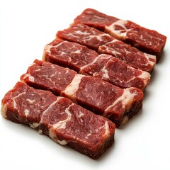 Obraz premium Savor the Exquisite: Succulent Raw Beef Steaks, Ready for Grilling