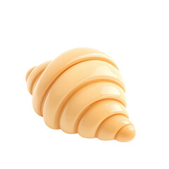 A Delicious 3D Rendered Croissant Isolated on a Clean White Background