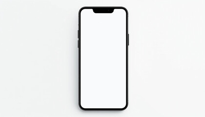 Modern Phone Outline with Clean Design and Isolated Background