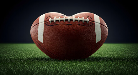 Obraz premium American Football on Green Grass Field for Sports and Recreation