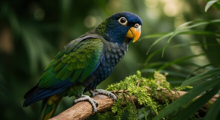 Vivid Parrot Tropical Jungle Perch.