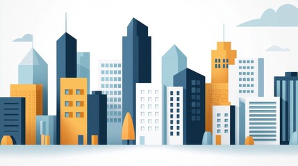 A stylized graphic novel city scene with layered architecture, vibrant tones, and retro aesthetics.