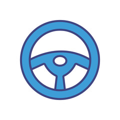 Steering Wheel icon vector stock illustration