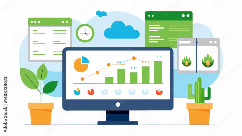 Poster realtime data analysis and alerts that notify the farmer of any potential deficiencies or environmen