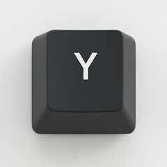Obraz premium Single Dark Grey Keyboard Key: Letter Y