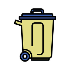 rubbish bin icon vector design template elegant style
