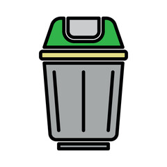 rubbish bin icon vector design template elegant style