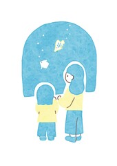 水族館で魚を見る子どもたち