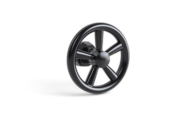 Obraz premium Black Valve Wheel 3D Model