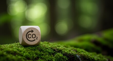 net zero greenhouse gas emissions target, Carbon reduction, carbon neutrality concept,  sustainable development of carbon credits and green businesses from renewable energy