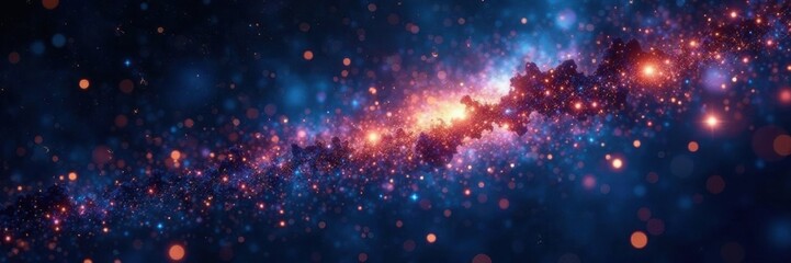 Sparkling star field on black canvas with vibrant starlight and constellations, cosmic, stars