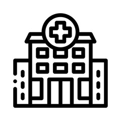 Obraz premium hospital line icon