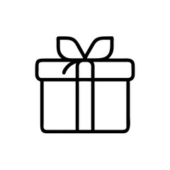 gift box with ribbon vector icon