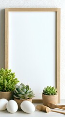 Blank Frame Succulents Eggs