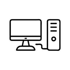 computer monitor vector icon illustration